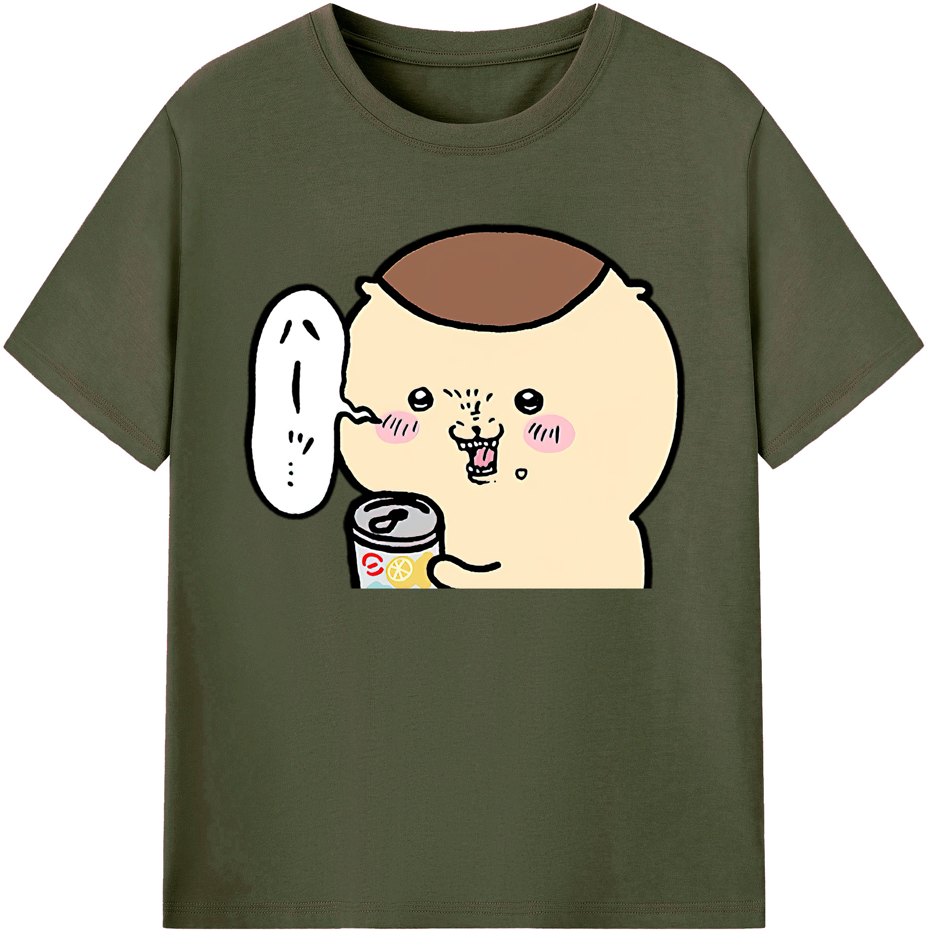 （画像用） ちいかわ くりまんじゅう Chii-kawa kuri manjū 綿100％ メンズ半袖Tシャツ｜肌触りやわらか＆通気性